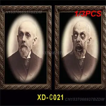 1/3PCS Helovinas 3D keisti veido išraišką Judantis vaiduoklis Portretas Nuotraukų rėmelis Siaubo vakarėlis Pilies vaiduoklių namų dekoravimo rekvizitai