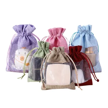 10PCS/lotas 10x14cm Kosmetika Laikymo krepšys Sutraukiamas raištis Dovanų saldainių pakuotės maišeliai Vaikų festivalio dekoravimas