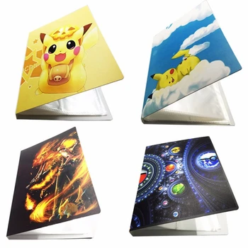 112-144Pcs Pokemon Cartoon Anime Card Album Book Game Card Holder Binder VMAX Game Card Collection Kids Toys Gift