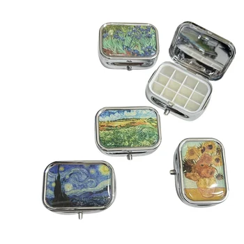 12-grid Mini nešiojama akvarelės paletė Veidrodinė dažų dėžutė Pigmento drėkinamasis dėžutė Kelioninis eskizas Tapybos meno reikmenys