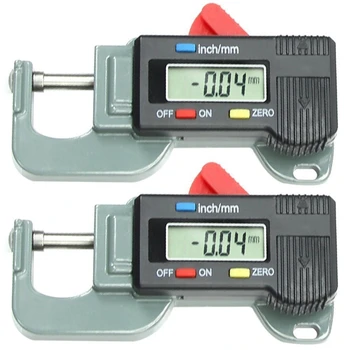 2X nešiojamas tikslus skaitmeninis storio matuoklio matuoklis Metalo testerio mikrometras nuo 0 iki 12.7 mm