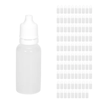 300PCS 15ml tuščių plastikinių suspaudžiamų lašintuvų buteliukų akių skysčio lašintuvo daugkartinio užpildymo buteliai
