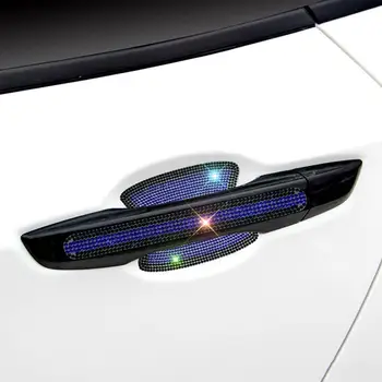 8vnt/Komplektas Universalus automobilio durelių rankenos lipdukas Lipduko įspėjimas Deimantinė automatinė juostelė Vairavimo saugumas Bling Automobilių priedai
