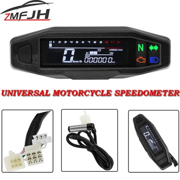 AD skaitmeninis odometras RPM Motociklų matuoklis Spidometras Motorinis dviratis Tachometras Mini elektrinis įpurškimo karbiuratorius