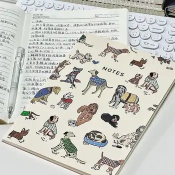 Agenda Notebook Premium A5 Planner Sąsiuviniai su storais puslapiais Mielas animacinis šuniukas Dizainas sklandžiam rašymui Gyvenimo organizavimas