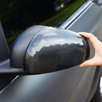 Anglies pluoštas Galinio vaizdo veidrodžio dangtelis Dekoravimo apvalkalas Mercedes Smart 453 fortwo forfour Automobilio išoriniai išorės pritaikymo priedai