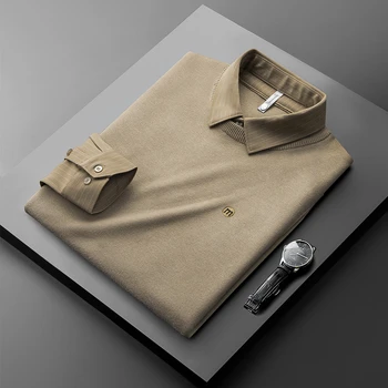 Aukštos klasės prekės ženklo vyriškų marškinių apykaklė netikras dviejų dalių megztinis išskirtinis siuvinėjimas Laisvalaikio mada 2023 m. rudens ir žiemos naujas megztinis