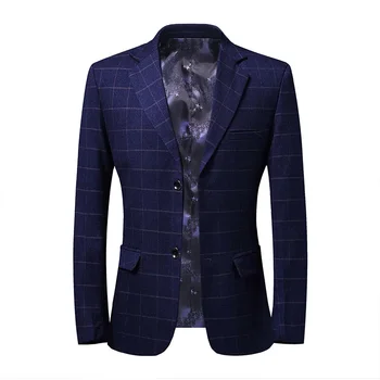 Aukštos kokybės švarkas Vyriško britiško stiliaus verslas Atsitiktinis paprastas aukštos klasės elegantiškas mados džentelmenų kostiumas Švarkas Profesionali apranga