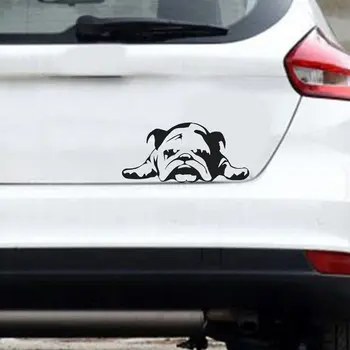 Automatinis automobilio lipdukas Anglų buldogas Pavargęs šuniukas Asmeninis dekoratyvinis antiscratch lipdukas Automobilio stiliaus lipdukas
