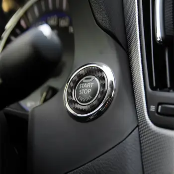 Automobilio užvedimo mygtukas Dekoratyviniai lipdukai Anglies pluošto raštas kairėje dešinėje Vairavimas suderinamas su 