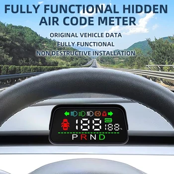 Car Head-Up Smart Display Air Code Meter LCD Instrument HUD automobilio keitimas Tesla Model 3 Y