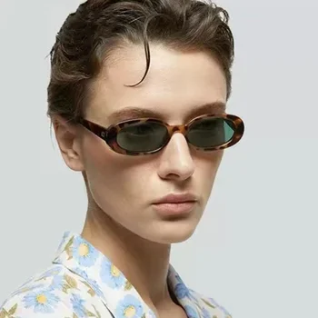 Dropshipping UV400 Retro Ovalo stiliaus akiniai nuo saulės Prabangūs madingi vyrai Moterys Prekės ženklas Dizainas Metalo vyrių kokybė Lauko Gafas De Sol