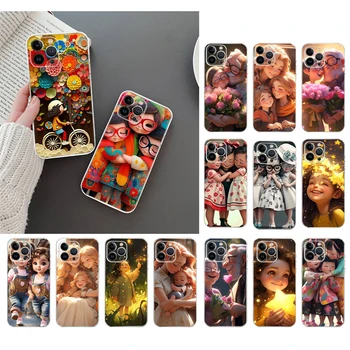 Happy Mom Girl Sister Couple Phone Case For iPhone 15 14 Pro Max 13 12 11 Pro Max XSMax XR 12 13 mini 14 Plus