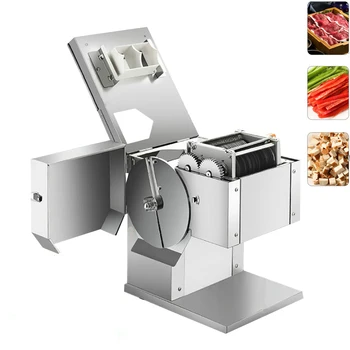 Komercinis mėsos pjaustytuvas Elektrinis mėsos pjaustyklės storis 2 - 21MM mėsos pjaustymo mašina Daržovių vaisių smulkinimo mašina