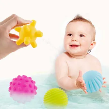 Kūdikio rankų gaudymo įkandimo treniruotės masažas 6vnt Guminė lytėjimo vonia Kūdikių vaikai Ankstyvasis ugdymas Klijai Minkšti žaisliniai kamuoliukai