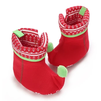 Kūdikis Kūdikis Kalėdiniai sniego batai Žieminiai šilti jaukūs Mieli animaciniai batai Raštuoti batai Šilti pirmieji vaikštynės batai
