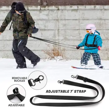 Lengvas slidinėjimo petnešėlė Patikimas patogus naudingas vaikų slidinėjimo saugos diržas su traukos lynu