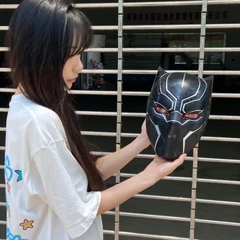 Marvel Wearable Black Panther Helmet Touch Eye Lamp Luminous Base Cosplay Mask Ornament Wakanda Foreve