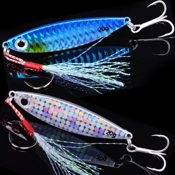 Metal Jig Fishing Lure Bass Spoon Jigs Weights 7-30g Holographic Trolling Saltwater Lures Swimbait Artificial Fish Tackle Pike