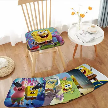 Mielas animacinis filmas S-Kempiniukai Pagalvėlės kilimėlis Kvadratinis valgomojo kėdės pagalvėlė Apskrita dekoravimo sėdynė Biuro stalo pagalvėlės Namų dekoras