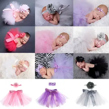 Naujagimių fotografijos aksesuarai Kostiumas kūdikiams Princesė Baby Tutu sijonas Fotografijos reikmenys naujagimiams