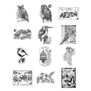 New Arrival Clear Stamps 2021 For Scrapbooking Paper Making Dragonfly Butterfly Bird Account Craft Set Card Transparent Seal