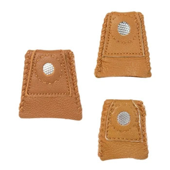 Odinė antpirščio piršto apsauga Odinė moneta Thimble Pad Thimble Cover 3 Sizes Dropship