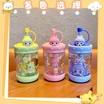Online Celebrity Creative Children's Water Cup With High Beauty Value Straw Cup With Cute Large Capacity Cold Extraction