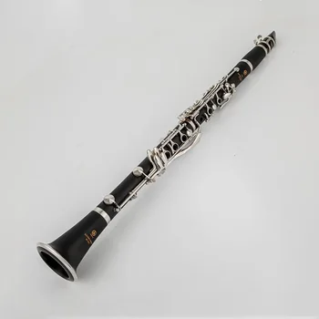 Pagaminta Japonijoje 650 Bb klarnetas 17 klavišų B Plokšti muzikos instrumentai Aukštos kokybės bakelito vamzdis Nikeliu dengtas klarnetas