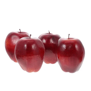 Putų raudoni obuoliai Figūrėlė Netikri obuoliai Modelis Kalėdiniai obuoliai Vitrina Nuotraukų rekvizitai Netikri vaisių rekvizitai (tamsiai raudoni 9,5x7,5x7,5cm