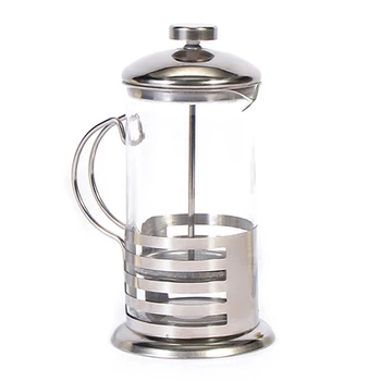 Rankinis kavos espreso virimo aparatas Puodas Prancūziškos kavos arbatos perkolatoriaus filtras Nerūdijančio plieno stiklinis arbatinukas Cafetiere Press stūmoklis 350ml