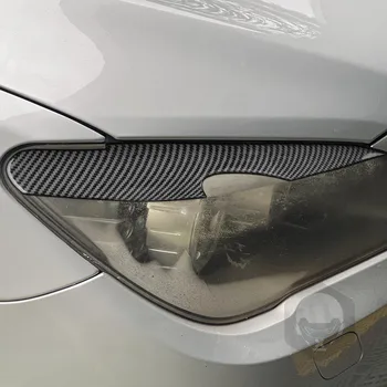 skirta BMW 7 serijos anglies pluoštui F01 2009-2014 Priekinis žibintas Vokas Antakių dekoratyvinis dangtelis Automobilio dekoravimo stiliaus aksesuarų lipdukas