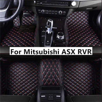 Solid Color Diamond Custom automobilių grindų kilimėliai Mitsubishi ASX RVR 2013-2022 metai Auto Kilimai Foot Coche priedai