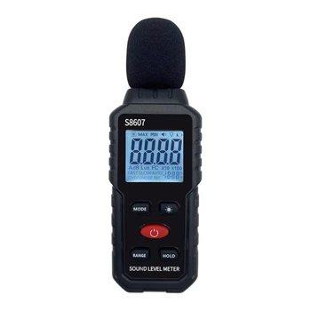 T50 skaitmeninis garso lygio matuoklis triukšmo testeris garso detektorius decible monitorius 30-130dB garso matavimo prietaiso aliarmo decibelas