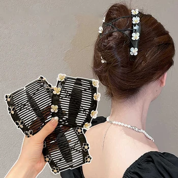 Vintage Creative Magic Hair Comb Elastic Rope Disc Hair Clip for Women Headwear Hair Comb Hair Clip Fashion Hair Accessoriees