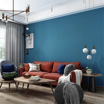 wellyu Indigo tapetai tamsiai mėlyna gryna spalva modernus minimalistinis šiaurietiško stiliaus neaustinis televizoriaus fonas sieninis popierius