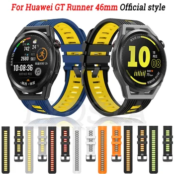 Wriststrap For Huawei Watch GT3 GT 3 46mm Official Style Silicone Smartwatch Bracelet Apyrankės laikrodis GT Runner 46mm band ремень