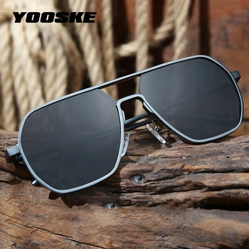 YOOSKE aliuminio magnio akiniai nuo saulės vyrams Pilotas Poliarizuoti akiniai nuo saulės Vyrai Fotochrominis naktinis matymas Žvejyba Vairavimas Akiniai nuo saulės