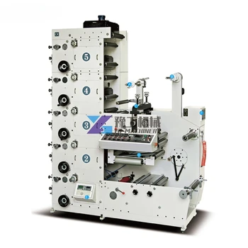 Yugong RY480 Flexo spausdinimo mašina Fleksografiniai spausdintuvai Etikečių spausdinimo mašina 2 3 4 5 6 Spalvos