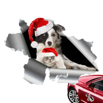 Šunų magnetas automobilio dekoratyviniam lipdukui Kalėdoms Magnetinis šaldytuvas Šunų lipdukai Automobilio magneto dekoracijos nešiojamiesiems kompiuteriams